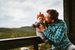 © EVERST - Father and baby together family lifestyle child with daddy on terrace, summer vacations parent love happy moments tenderness candid emotions - Fathers day holiday