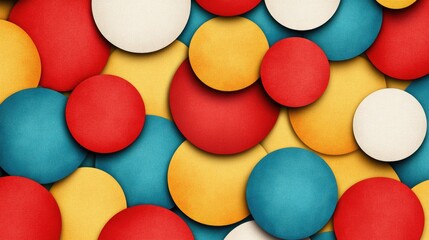 Poster - Colorful circular composition abstract art digital design studio setting top-down view vibrant aesthetics for design inspiration