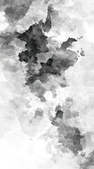 Poster - Abstract monochrome watercolor artwork with dynamic textures and gradients white and gray patterns creating artistic visual effects