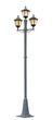 © POSMGUYS - Lamp post. Vintage Lamp post street road light pole. Decorative street lamp-post isolated.