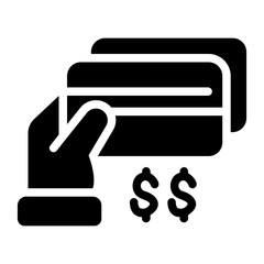 Wall Mural - credit card solid icon