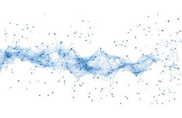 digital cloud with blue connections, on a white background. Vector illustration in PNG