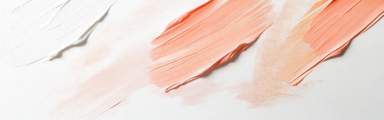 Aufkleber - Abstract expression of soft hues on a white minimalist canvas emphasizing gentle brush strokes and subtle color transitions