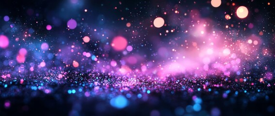 Wall Mural - colorful bokeh lights create a magical atmosphere with sparkling effects in a dreamy setting