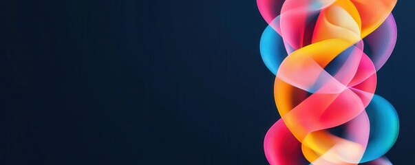 Aufkleber - A vibrant abstract design featuring swirling colors on a dark background, creating a sense of movement and fluidity.