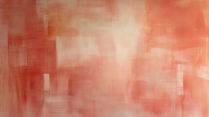 Poster - Soft pencil strokes blend in muted coral hues creating a serene abstract composition on canvas