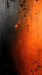Aufkleber - Weathered metallic background with orange and black texture highlighting wear and age