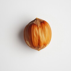 Poster - Roasted hazelnut displaying smooth texture and rich color on a plain background