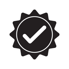 Wall Mural - quality assurance icon black