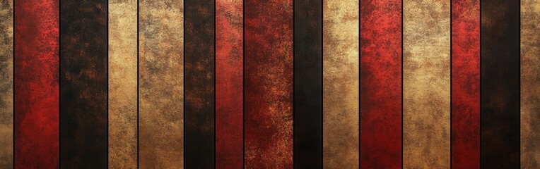 Poster - Luxurious striped background blending rich bronze tones with shades of red and black for an elegant aesthetic appeal