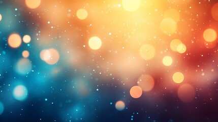 Wall Mural - Blur glow overlay. Lens flare filter. Bokeh sunlight glare leak. Retro illumination effect. Defocused orange blue white light abstract background.