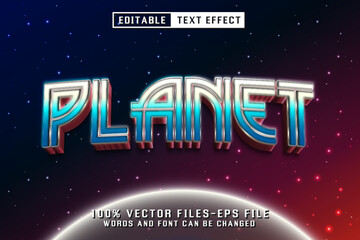 Poster - Planet 3d Text - Editable Text Effect