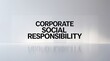 © DavoeAnimation - Corporate social responsibility concept displayed with clear typography and design