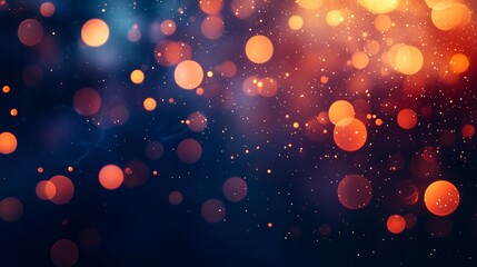 Wall Mural - Colorful glow Light flare sparks texture. red orange rays on dark blue abstract overlay.