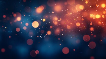 Wall Mural - Colorful glow Light flare sparks texture. red orange rays on dark blue abstract overlay.