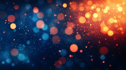 Wall Mural - Colorful glow Light flare sparks texture. red orange rays on dark blue abstract overlay.