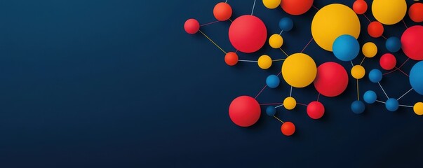 Aufkleber - A vibrant abstract design featuring colorful circles against a dark background, suggesting a modern and dynamic aesthetic.