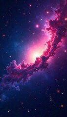colorful nebula galaxy with stardust particles in deep space, space, universe, cosmic