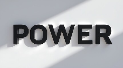 Poster - Powerful typography showcasing the word power in a minimalistic setting