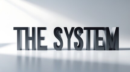 Poster - Bold text representation of a phrase illuminated by soft light on a clean surface