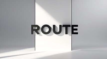 Poster - Exploration of a modern route design with bold typography and clean lines