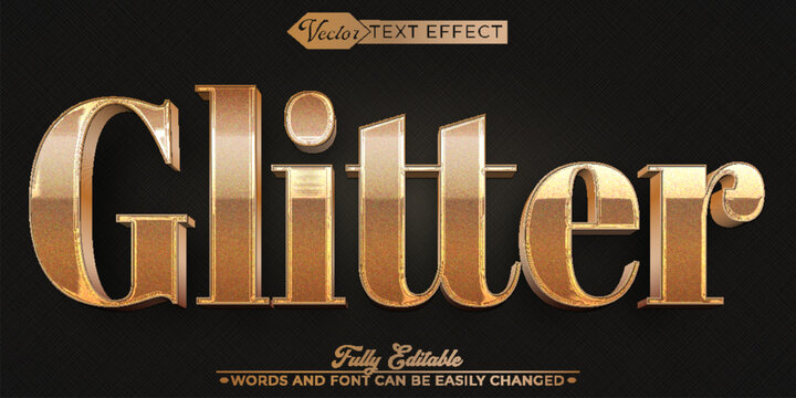 Sparkle Glitter Vector Editable Text Effect Template