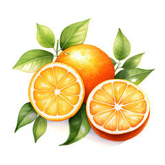 Wall Mural - digital technology orange watercolor design illustration