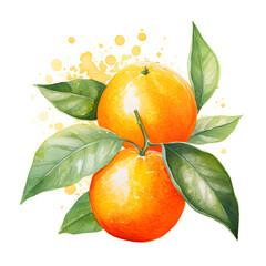 Wall Mural - digital technology orange watercolor design illustration