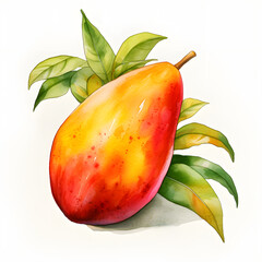 Wall Mural - digital technology mango watercolor design illustration