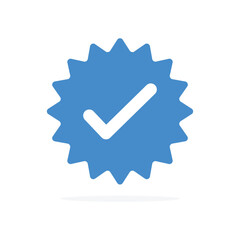 Wall Mural - verified badge vector icon