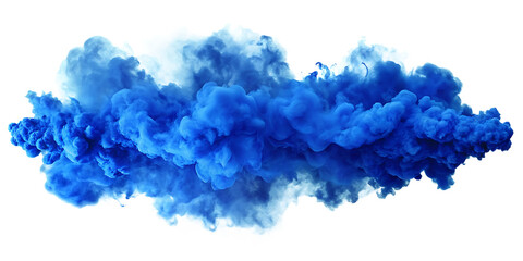 Wall Mural - a blue smoke explosion border isolated on white background .png