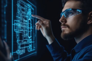 Poster - Holographic Blueprint Representation of AI Driven Factory Technology in Action