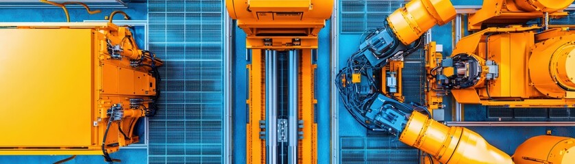 Poster - Automation Revolution Concept Overview from Top View in Modern Industrial Setting