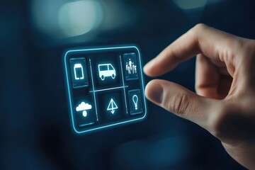 Poster - Futuristic Transport Network Concept with Holographic Interface for Smart Mobility Solutions