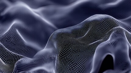 Poster - a captivating digital landscape featuring an intricate dynamic network of interconnected lines and n