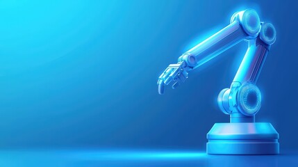 Poster - High-Tech Robotic Arm in a Modern Factory Setting for Advanced Industry Applications