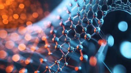 Poster - Intricate digital network grid with vibrant contrasting colors and a sense of depth and dimension creating an abstract futuristic visual