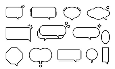 Poster - set of vector speech bubble labels. retro color special offer design elements, chat emblem, black ca