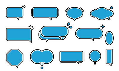 Poster - set of vector speech bubble labels. retro color special offer design elements, chat emblem, black ca