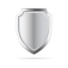 Wall Mural - silver metallic shiny shield