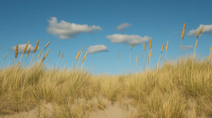 Aufkleber - Serene landscape of sand dunes and blue skies for nature inspiration