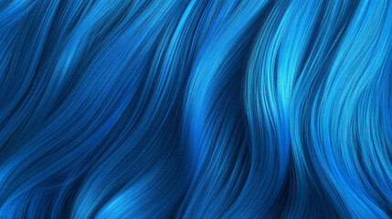 Poster - Vibrant blue hair texture design for fashion and beauty concepts