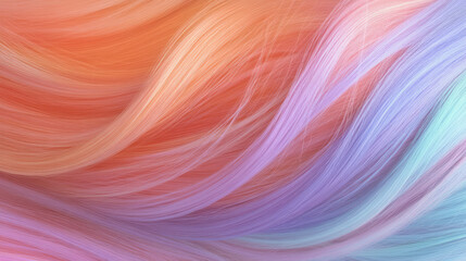 Poster - Vibrant rainbow hair texture for creative design and fashion inspiration