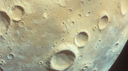 Aufkleber - Lunar surface texture with craters from aerial view for scientific and artistic projects
