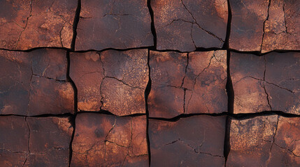 Aufkleber - Abstract earth texture collage depicting cracked desert surface