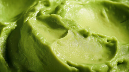 Poster - Vibrant close up texture of fresh guacamole and avocado