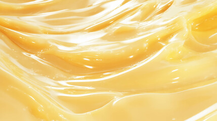 Poster - Close up of smooth honey mustard texture for culinary and design inspiration