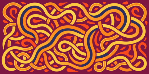 Poster - abstract seamless pattern with swirls