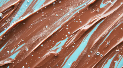 Poster - Smooth milk chocolate bark with decorative inclusions surface detail