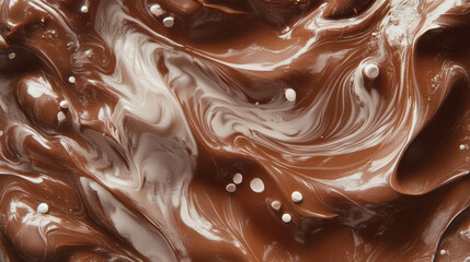 Poster - Close-up texture of milk chocolate bonbons swirls for confectionery design